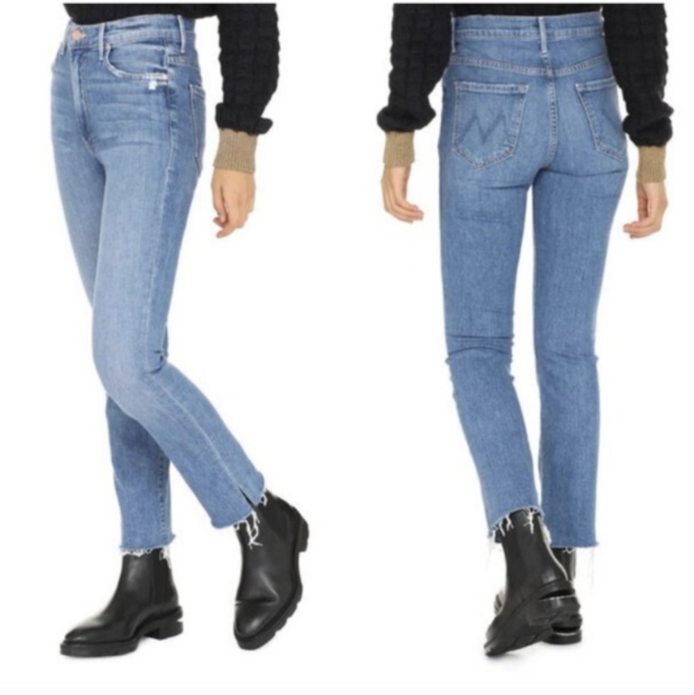 MOTHER High Waisted Rascal Ankle Snippet Jeans Size 28 (runs small)